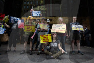 Protesters Denounce Trump's "One Big, Beautiful Bill" In Front Of Trump Tower 
