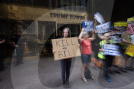 Protesters Denounce Trump's "One Big, Beautiful Bill" In Front Of Trump Tower 