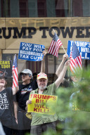 Protesters Denounce Trump's "One Big, Beautiful Bill" In Front Of Trump Tower 