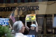 Protesters Denounce Trump's "One Big, Beautiful Bill" In Front Of Trump Tower 