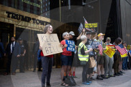 Protesters Denounce Trump's "One Big, Beautiful Bill" In Front Of Trump Tower 