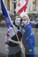 216th Day Of Protest In Tblisi