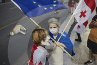 216th Day Of Protest In Tblisi
