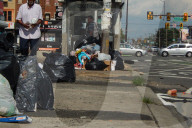 Trash Piles due to City Strike in Philadelphia, PA