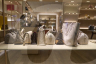 Luxury Handbags On Display In Louis Vuitton Boutique