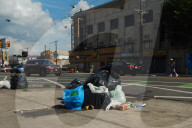 Trash Piles due to City Strike in Philadelphia, PA
