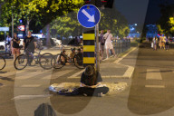 Police Break Up Road Blockade In Novi Sad