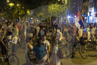 Police Break Up Road Blockade In Novi Sad