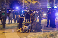 Police Break Up Road Blockade In Novi Sad