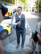 Tommy Robinson AKA Stephen Yaxley Lennon arrives at Southwark Crown Court, London, UK.