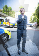 Tommy Robinson AKA Stephen Yaxley Lennon arrives at Southwark Crown Court, London, UK.