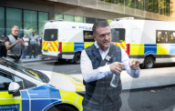 Tommy Robinson AKA Stephen Yaxley Lennon arrives at Southwark Crown Court, London, UK.