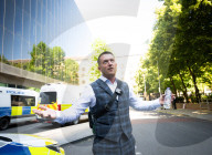 Tommy Robinson AKA Stephen Yaxley Lennon arrives at Southwark Crown Court, London, UK.