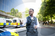 Tommy Robinson AKA Stephen Yaxley Lennon arrives at Southwark Crown Court, London, UK.