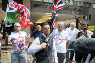 Tommy Robinson AKA Stephen Yaxley Lennon departs Southwark Crown Court, London, UK. 