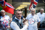 Tommy Robinson AKA Stephen Yaxley Lennon departs Southwark Crown Court, London, UK. 
