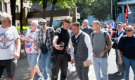 Tommy Robinson AKA Stephen Yaxley Lennon departs Southwark Crown Court, London, UK. 