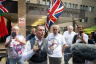 Tommy Robinson AKA Stephen Yaxley Lennon departs Southwark Crown Court, London, UK. 
