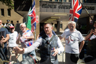 Tommy Robinson AKA Stephen Yaxley Lennon departs Southwark Crown Court, London, UK. 
