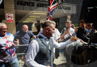 Tommy Robinson AKA Stephen Yaxley Lennon departs Southwark Crown Court, London, UK. 
