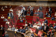 Discussion And Vote On A Motion Of Censure At The National Assembly, In Paris