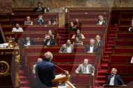 Discussion And Vote On A Motion Of Censure At The National Assembly, In Paris