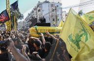 Hezbollah Supporters Mourn in Beirut After Death of Abu Ali Al-Khalil and Son