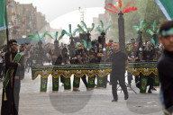 On Thursday Evening, July 3, 2025, Baghdad Commemorates The Seventh Day Of Muharram With A Symbolic Parade Of Imam Abbas, Including Rituals Of The Zanjil And Drums.