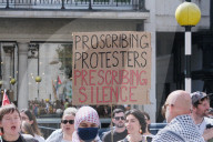 Protestors Gather At The Royal Courts Of Justice, London In Support Of Palestine Action