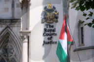 Protestors Gather At The Royal Courts Of Justice, London In Support Of Palestine Action
