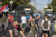Intersection Blockade In Novi Sad