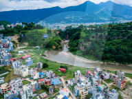 Drone View Of Chobhar Gorge In Kathmandu, Nepal