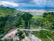 Drone View Of Chobhar Gorge In Kathmandu, Nepal