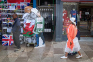 Cardiff, UK. Friday, July 4th, 2025. Cardiff city centre before Oasis reunion gig at Principality Stadium, Cardiff, UK.