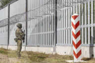 Polish-Belarusian Border In Ozierany Male