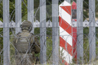 Polish-Belarusian Border In Ozierany Male