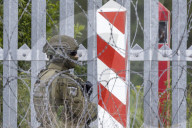 Polish-Belarusian Border In Ozierany Male
