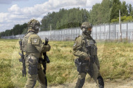 Polish-Belarusian Border In Ozierany Male