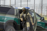 Polish-Belarusian Border In Ozierany Male