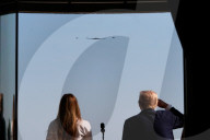 Donald and Melania Trump on Independence Day at the White House