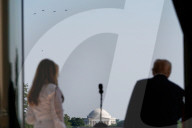 Donald and Melania Trump on Independence Day at the White House