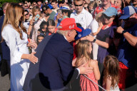Donald and Melania Trump on Independence Day at the White House
