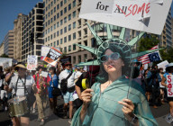 Independence Day anti-Trump protest in Washington, DC