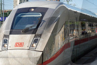 German ICE Train Arriving At Station
