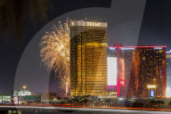 4th Of July Fireworks At Trump Tower In Las Vegas, Nevada.
