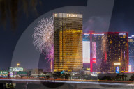 4th Of July Fireworks At Trump Tower In Las Vegas, Nevada.