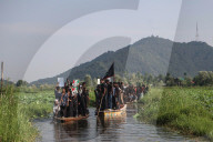 Muharram Procession On Boats In Kashmir