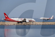 Shanghai Airlines Boeing 787-9 Dreamliner taking off  from Marseille Airport
