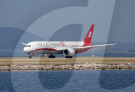 Shanghai Airlines Boeing 787-9 Dreamliner taking off  from Marseille Airport