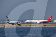 Shanghai Airlines Boeing 787-9 Dreamliner taking off  from Marseille Airport